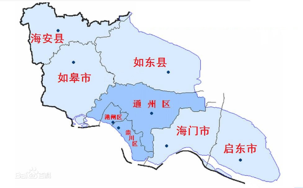 中国行政区划——江苏南通