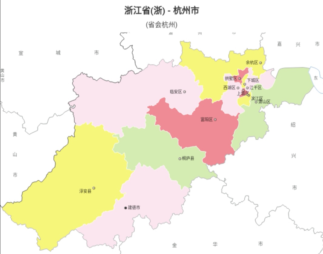 中国行政区划2020——浙江省
